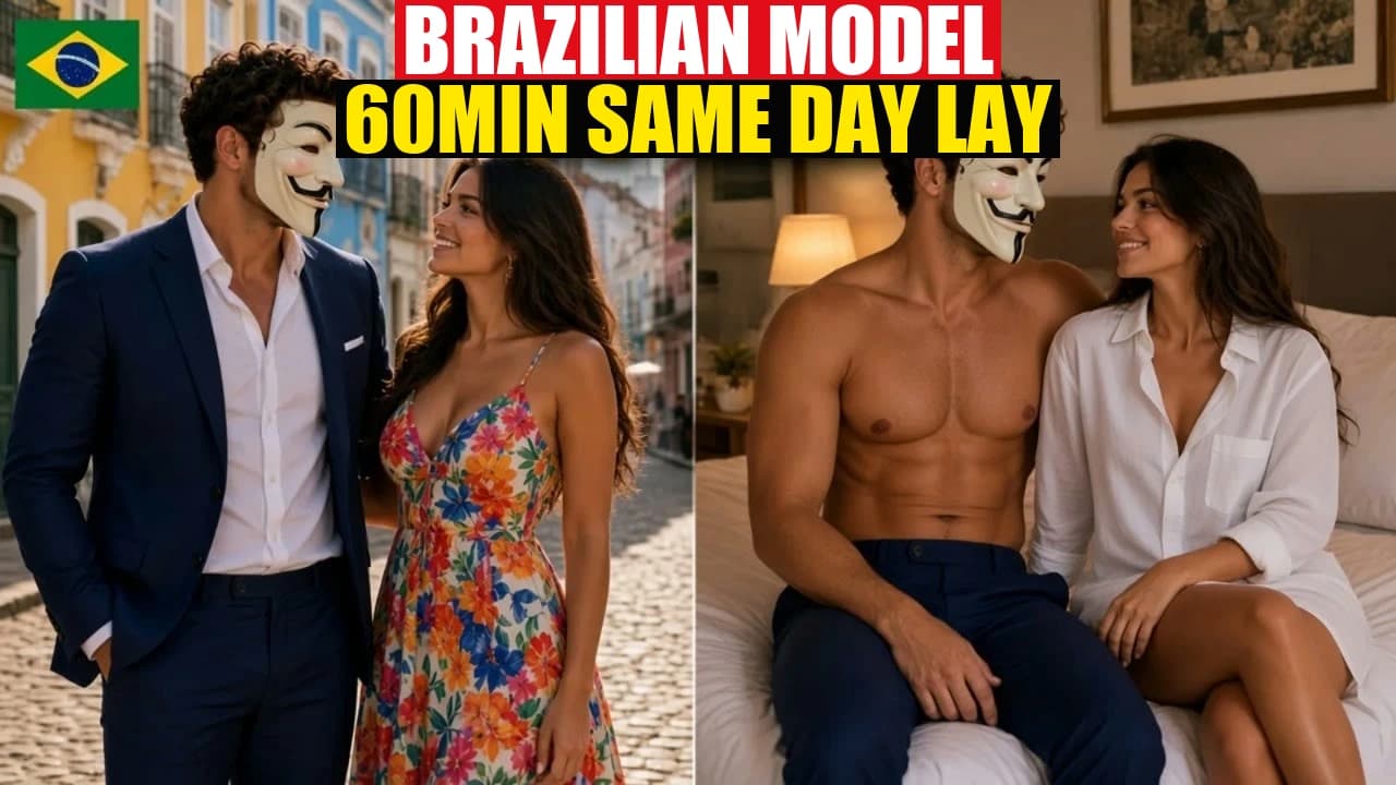 Split: street then she wears his white shirt on the bed, 60 MIN.