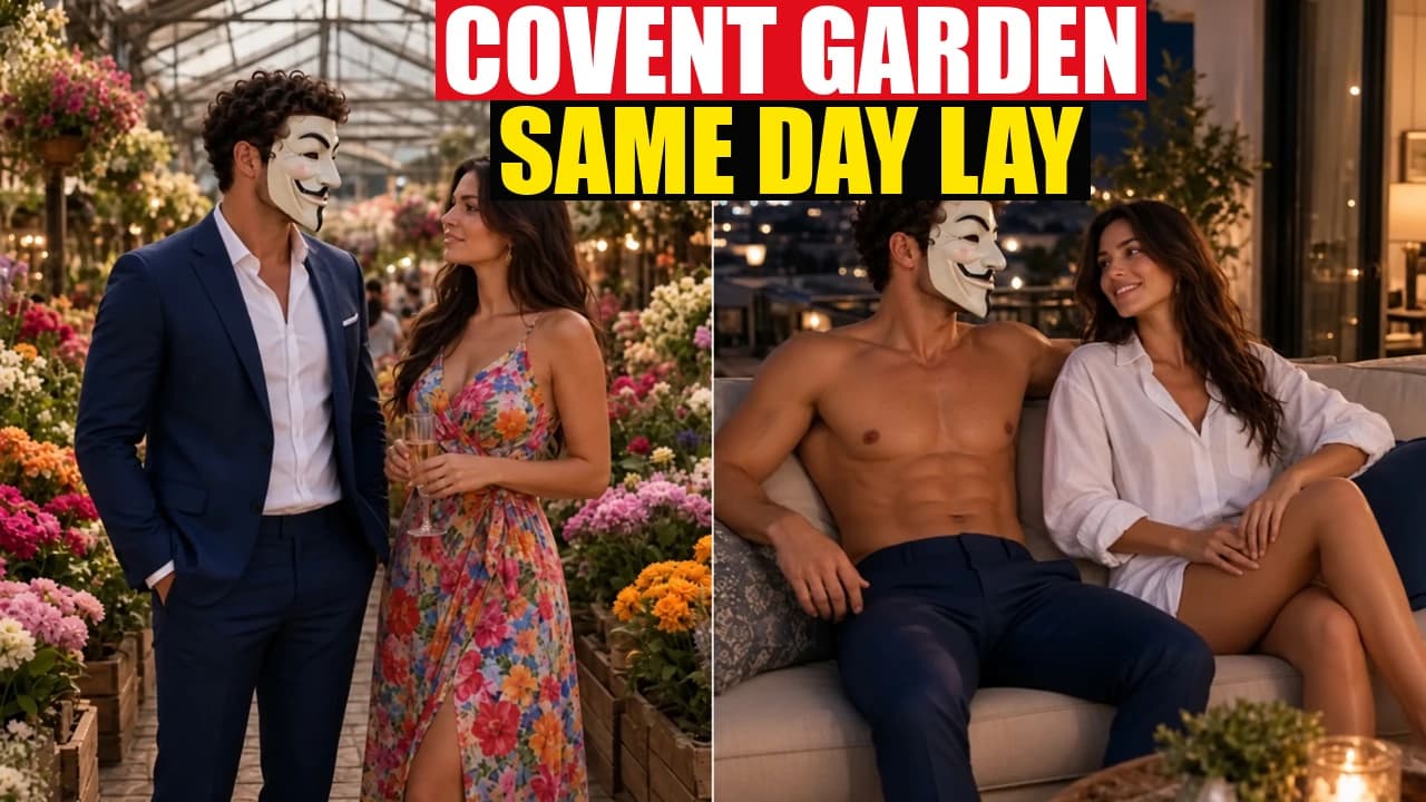 Split: Covent Garden then she wears his white shirt on the balcony, COVENT GARDEN.