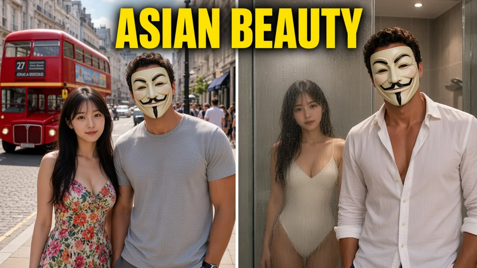 Split: London summer then steamed shower, ASIAN BEAUTY.