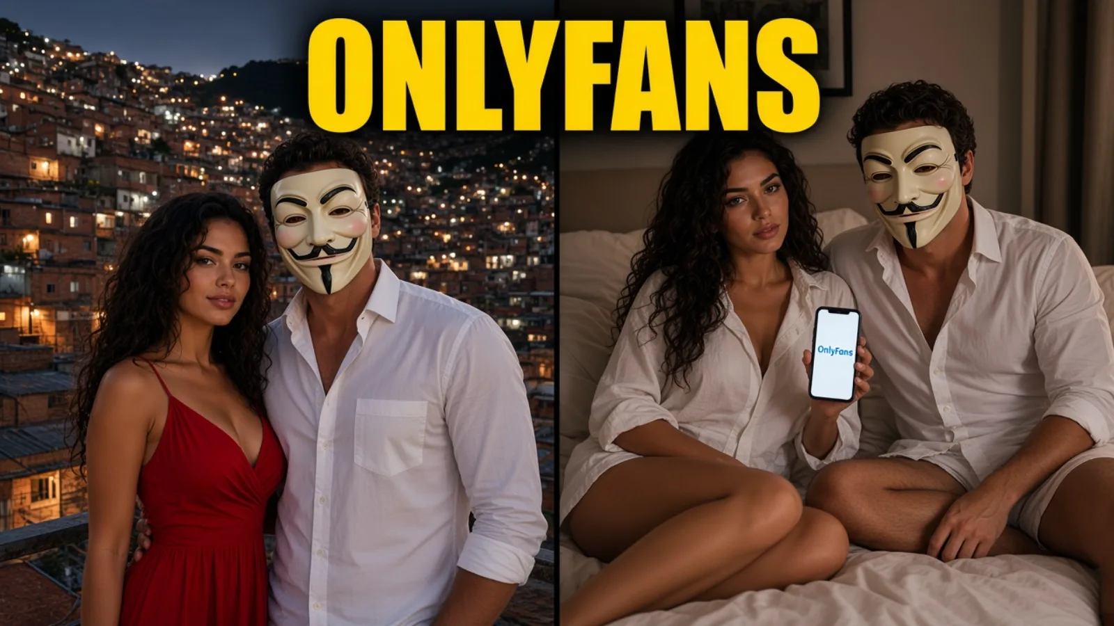 Split: Medellin night then his shirt with OnlyFans phone, ONLYFANS.