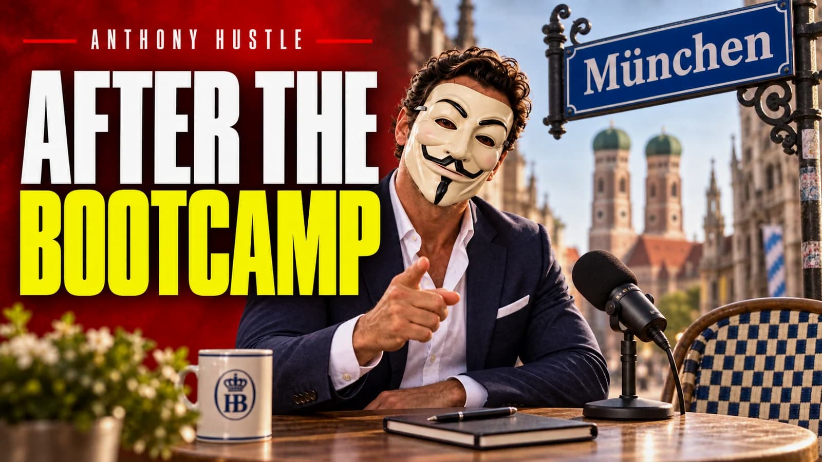 Anthony Hustle artwork for 1:1 Bootcamp Testimonial Munich September 2018