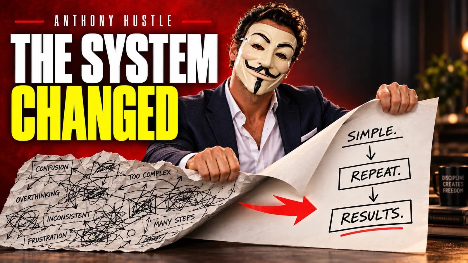 Anthony Hustle artwork for *BIG CHANGES COMING* Transforming to Straight Line Sex System