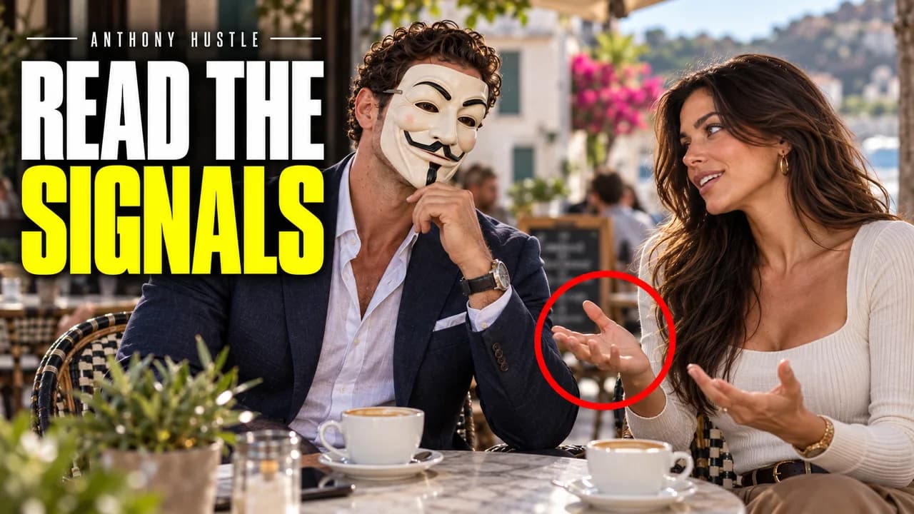 Masked Tony circling an open hand, READ THE SIGNALS.
