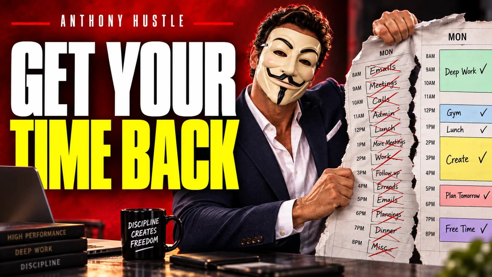 Anthony Hustle artwork for Tony's Top Ten - Productivity Hacks