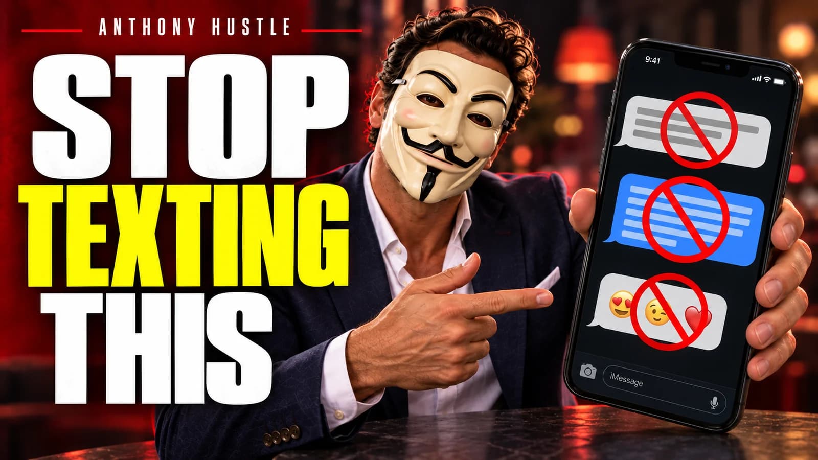 Anthony Hustle artwork for The 3 Biggest Text Game Mistakes & Tony's Secret D2 Date Request Text
