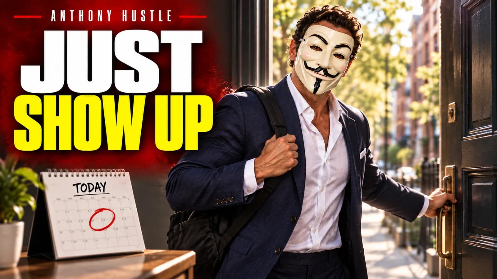Anthony Hustle artwork for Showing Up Is 90% of Game