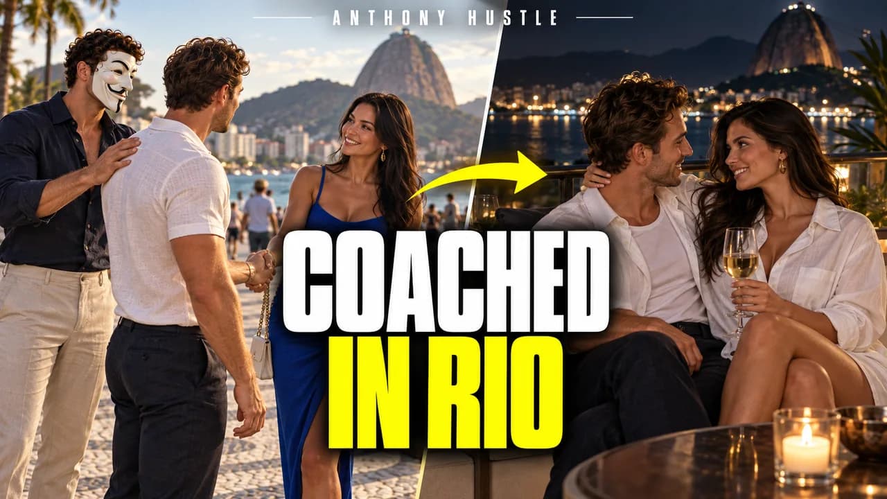 Coaching on the street and a clothed date on a balcony, COACHED IN RIO.
